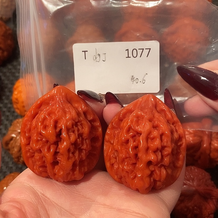 文玩核桃吊坠官帽40