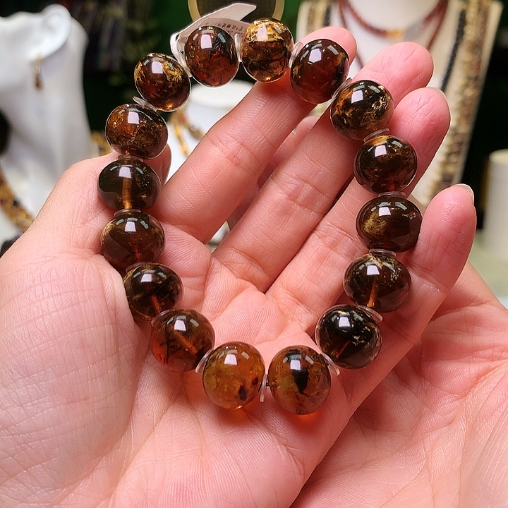 琥珀裸石未镶嵌雯*抚顺琥珀