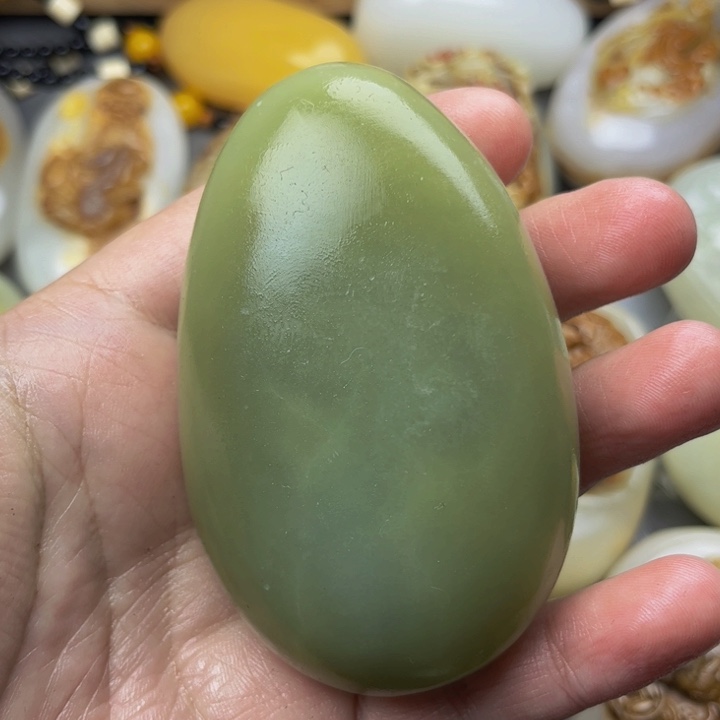 石材方解石手把件