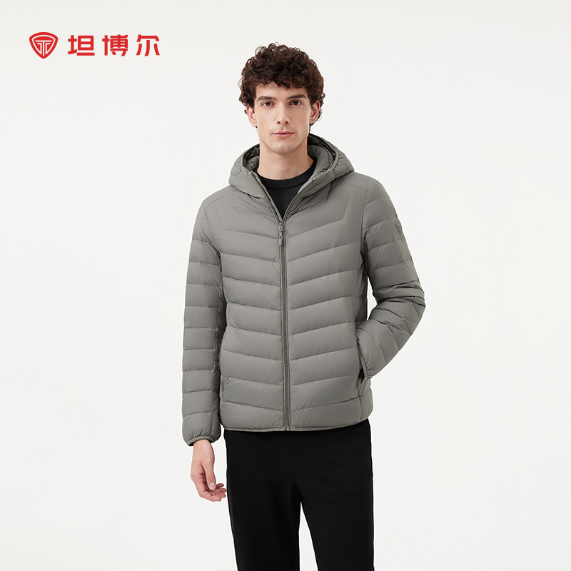 坦博尔2024秋冬新款男士连帽运动羽绒服TAF310209Z