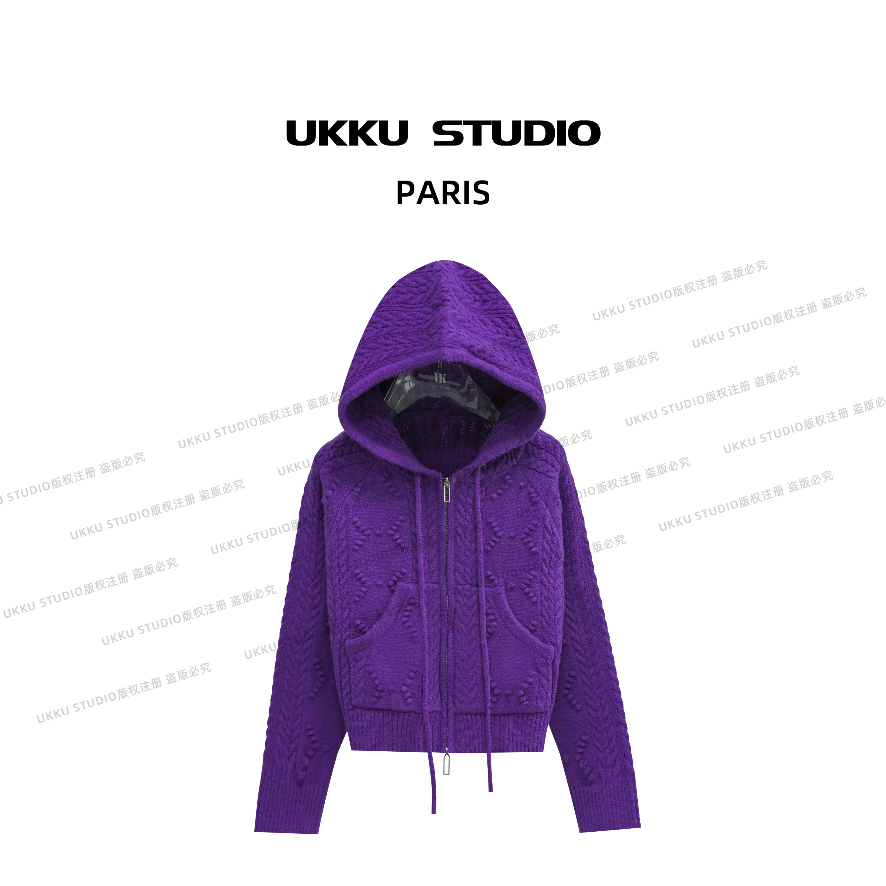 尧尧【UKKUSKUDIO】早春小众高级感百搭套头设计感毛衣313453