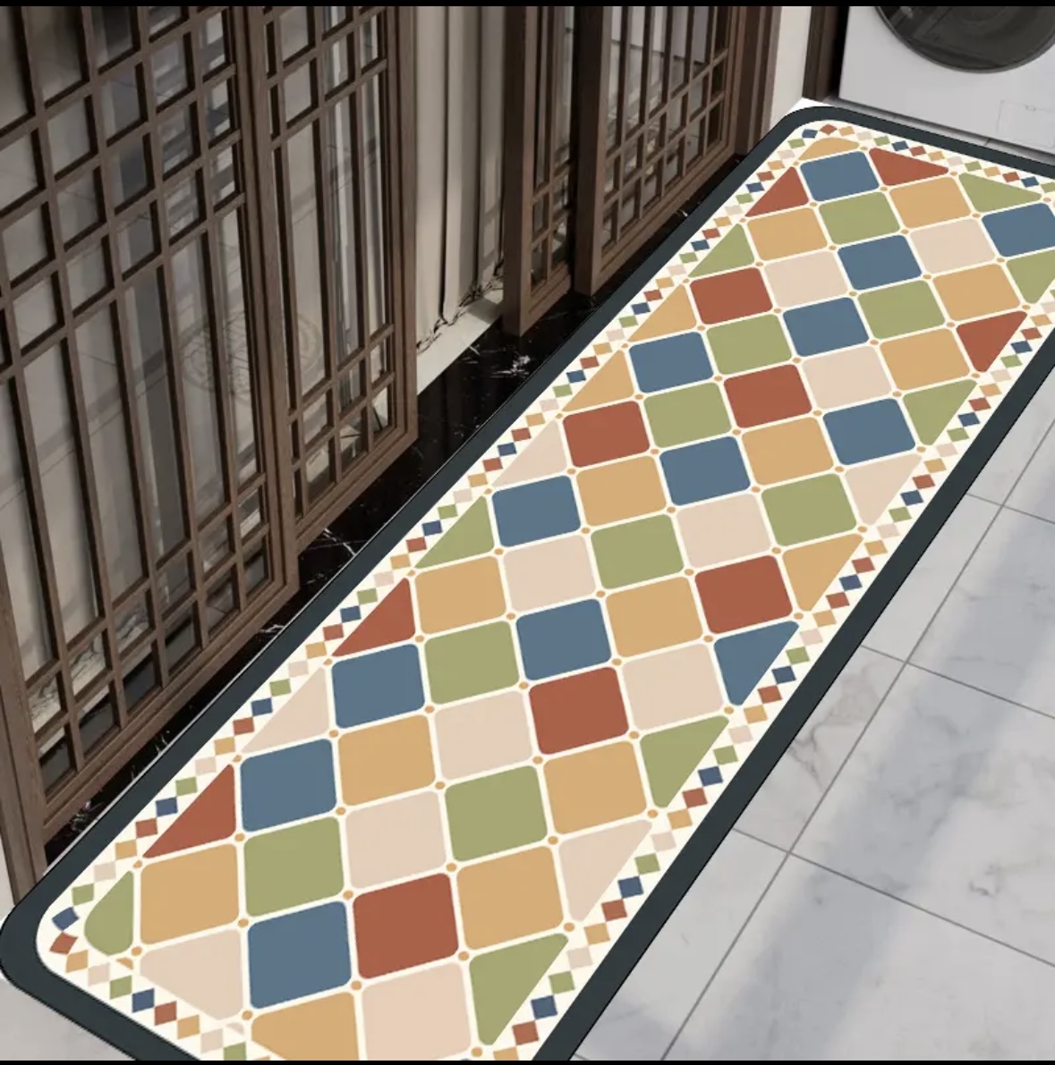 Z189-【60*200cm】硅藻泥厨房卧室地垫吸水吸油防滑可擦长条耐脏