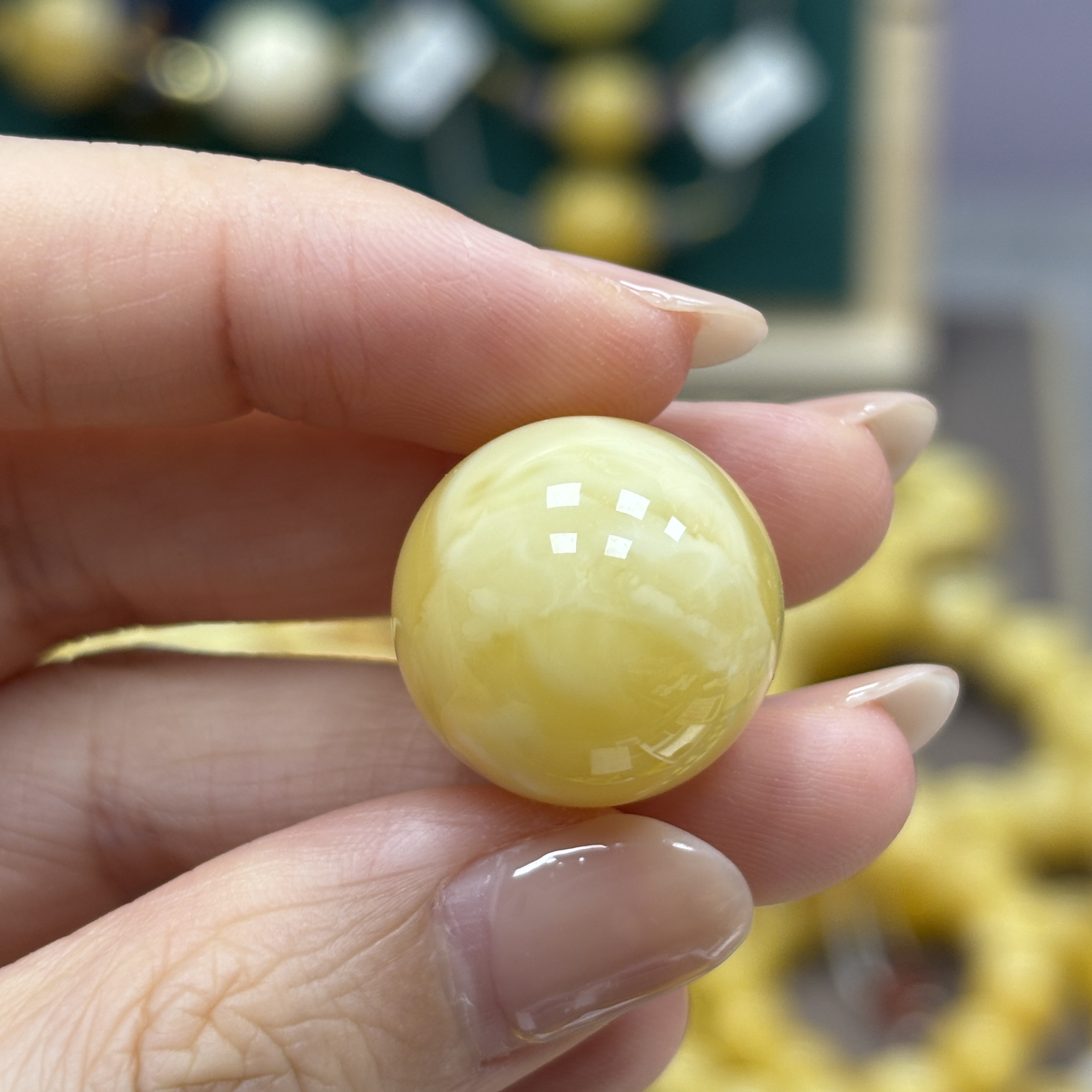 19.0mm 小妖珠宝天然原矿琥珀蜜蜡