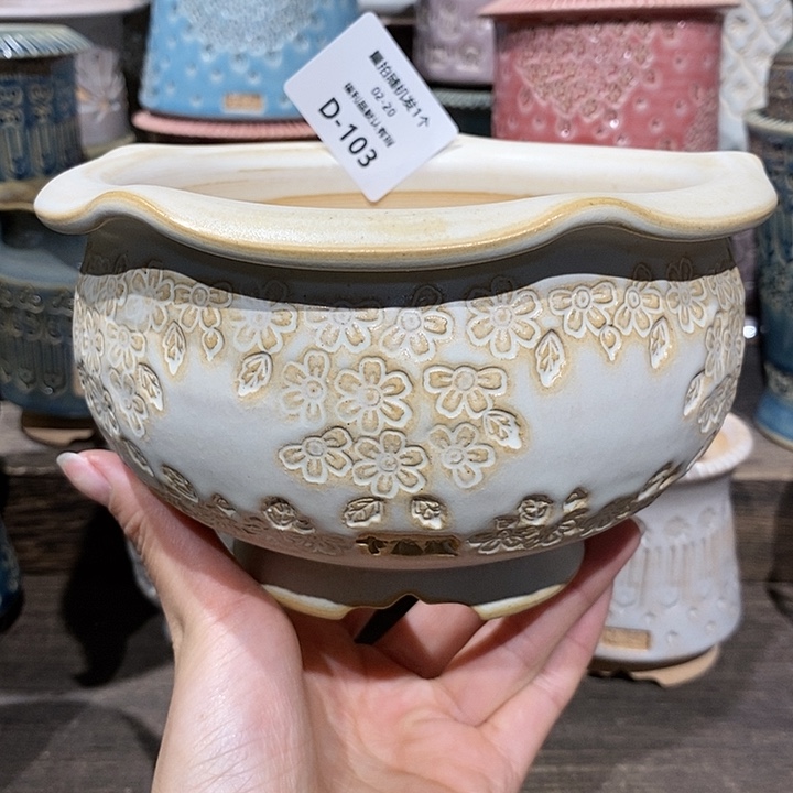 七里烧花盆2-20-103口径12