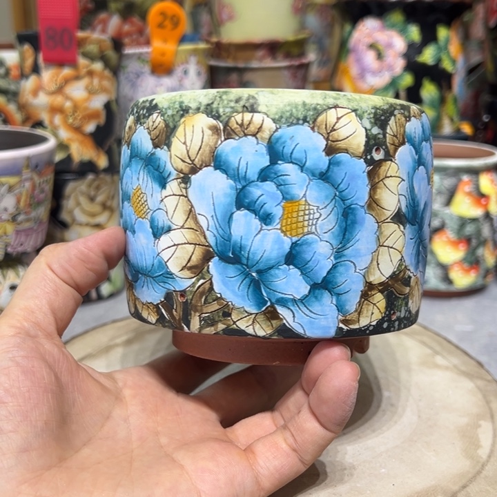 景德镇红陶精品手绘陶瓷