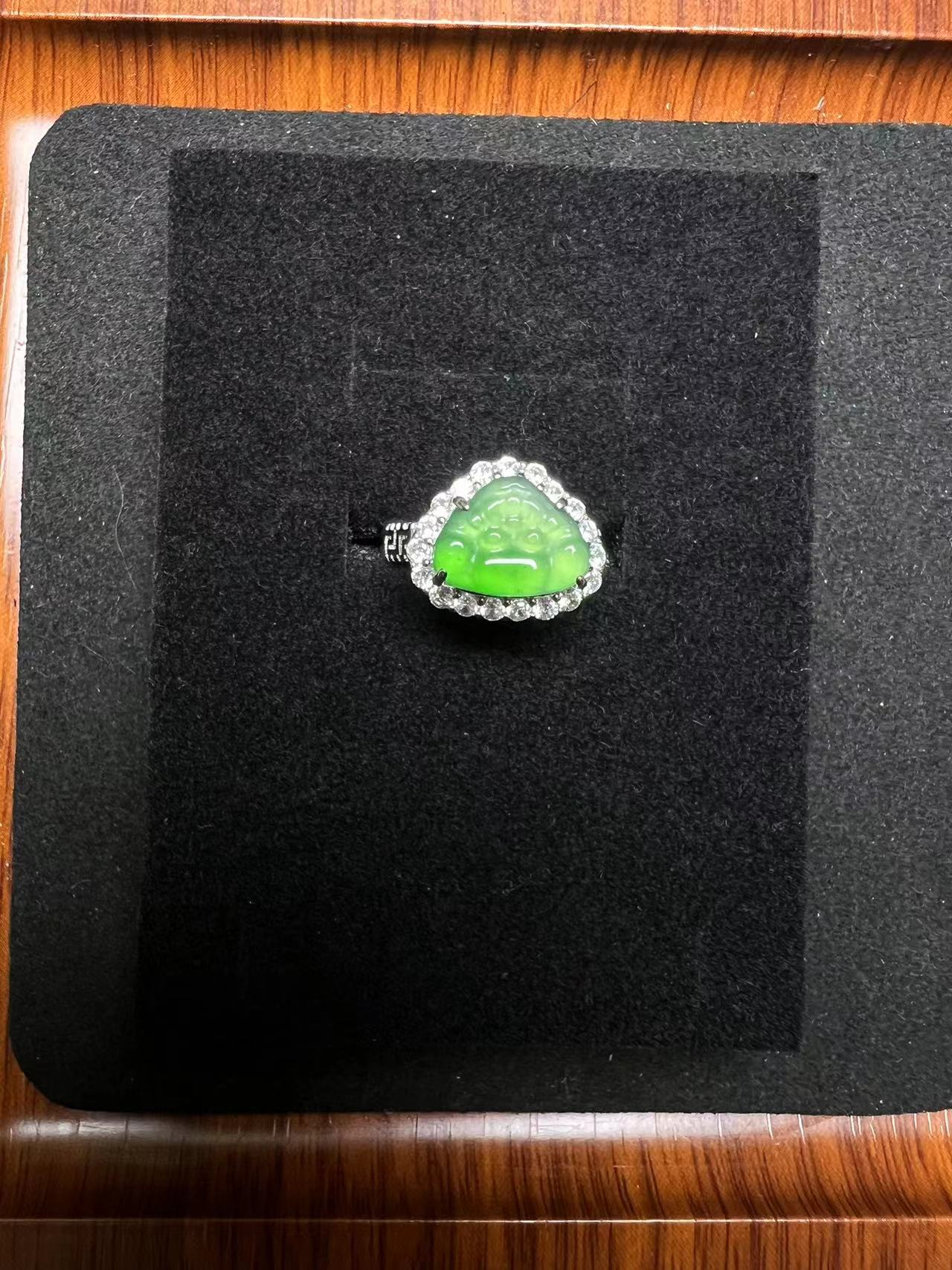 天然A货翡翠绿佛公戒指多样性发货0802896409（Z80）