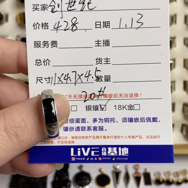 翡翠戒指银S925镶嵌创*纪墨翠戒指