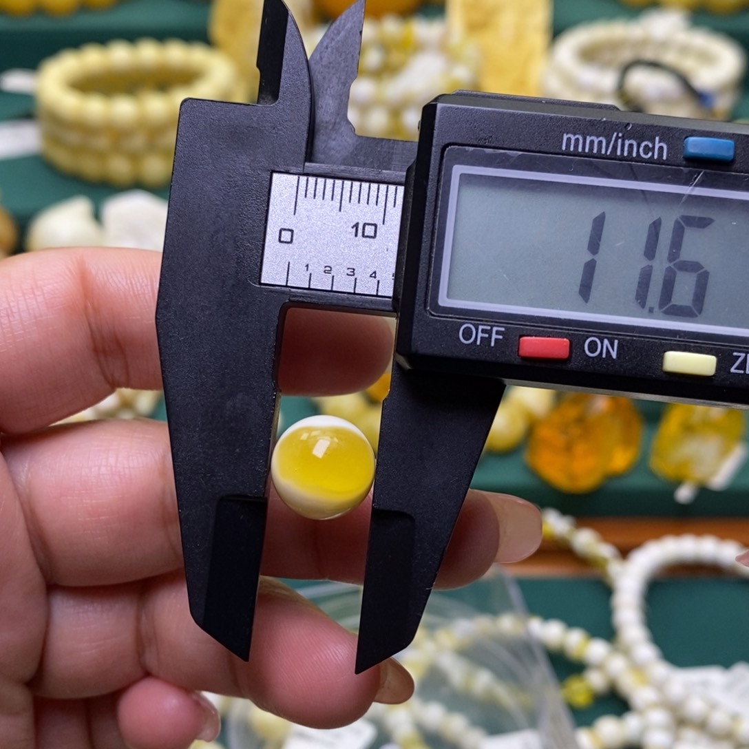 蜜蜡未镶嵌裸石单珠