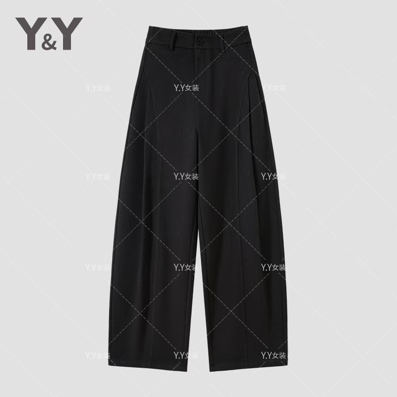 冬款加绒羊毛+蚕丝【贝斯裤】秋冬新款磨毛阔腿裤女时尚休闲裤子