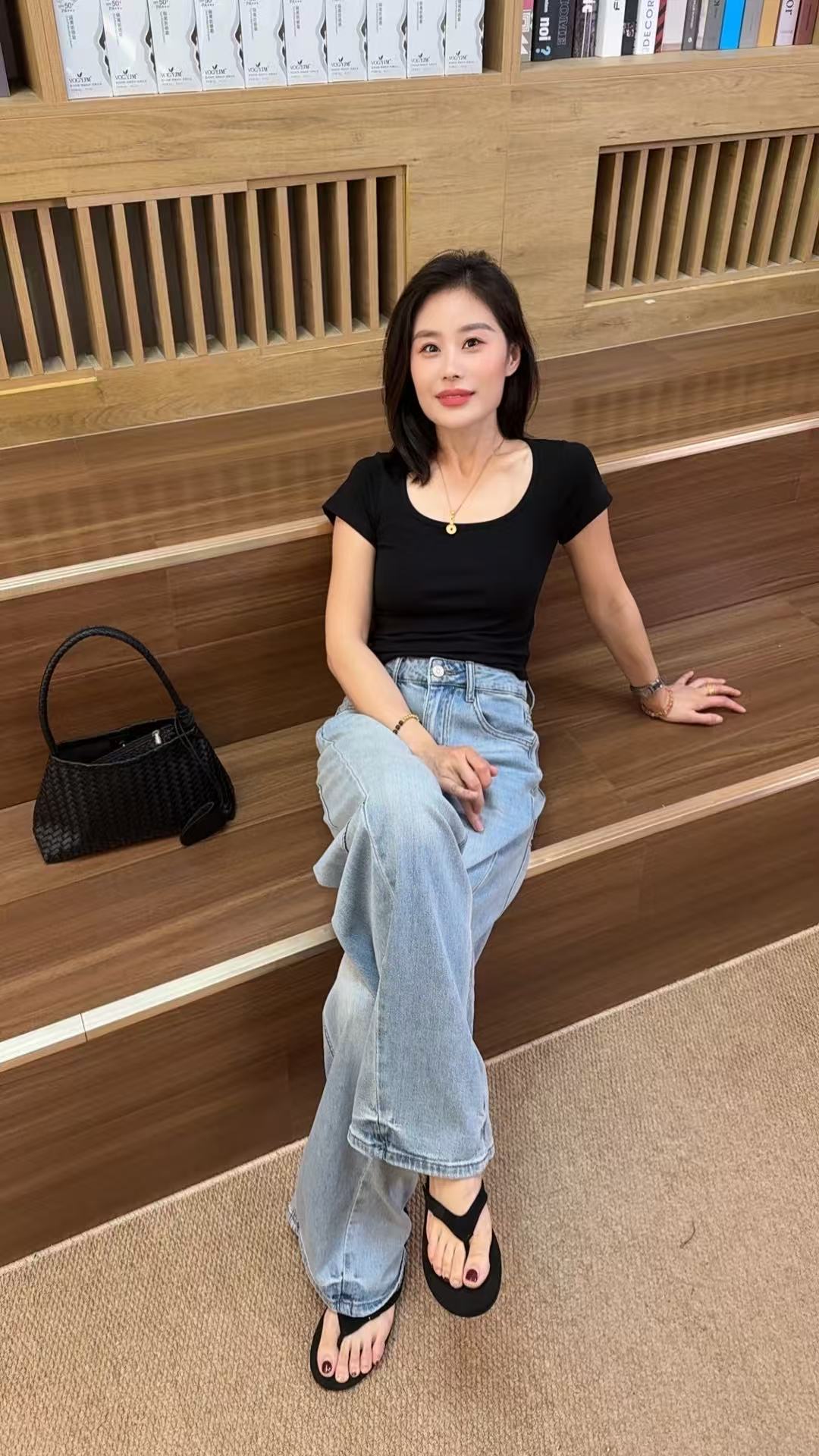 霍梦雪 四面弹牛仔裤 蓝色 B 81018