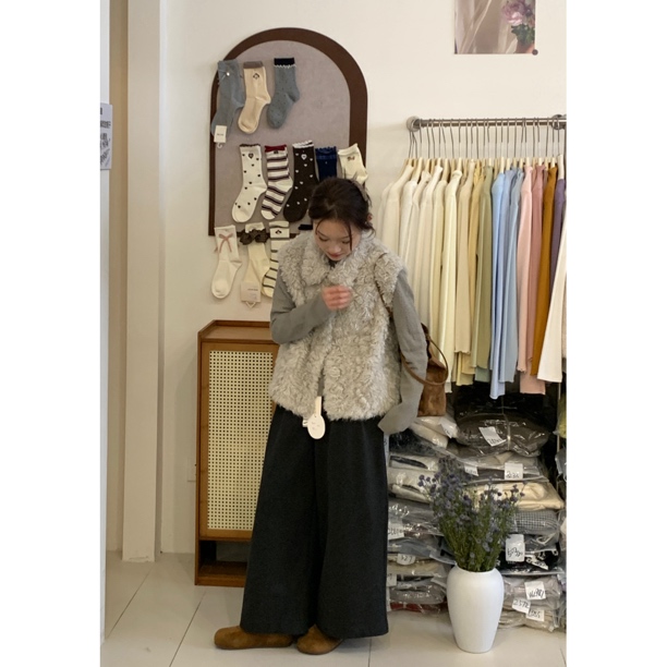 【Maomao】炒鸡韩系的一套！毛毛马甲+打底衫