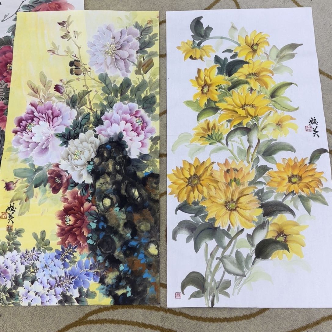 国画高**氧打包价鼓励汤娇美 三尺