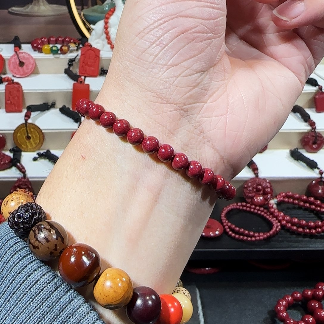 天然辰砂6mm紫金砂