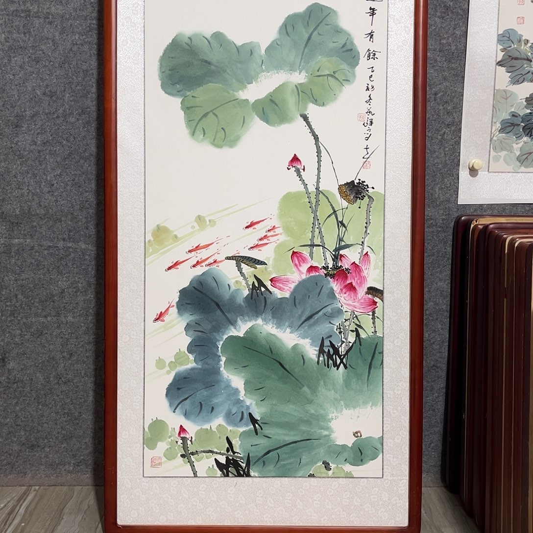 国画书画作品带框63×123