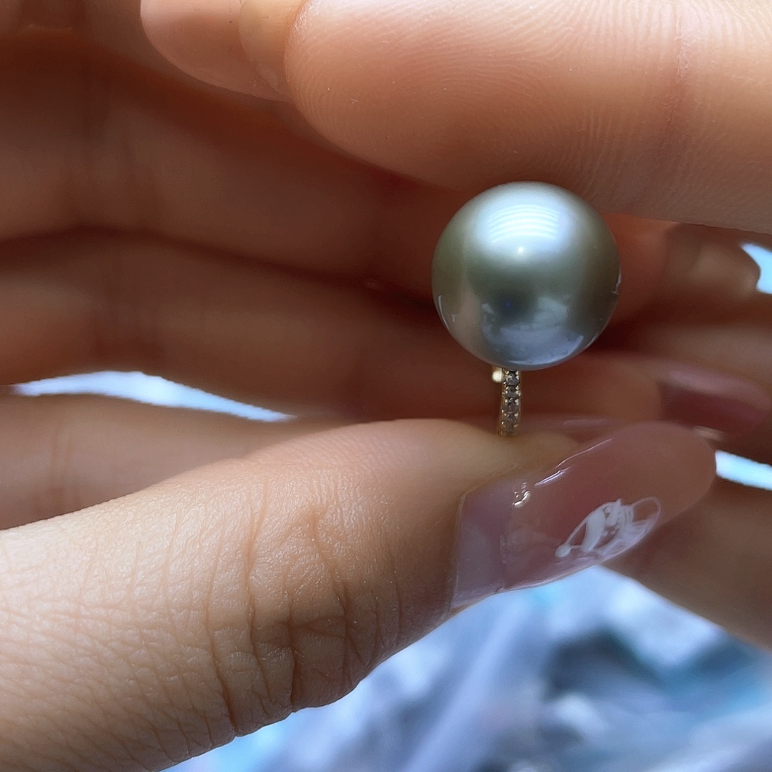 海水珍珠戒指银S925镶嵌