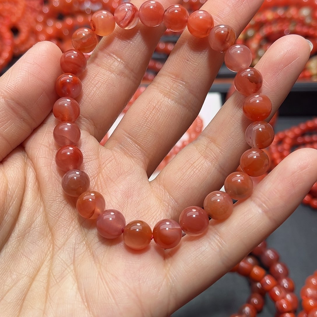 南红玛瑙手链未镶嵌