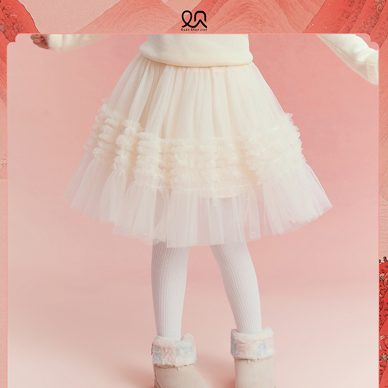 DEESHA/笛莎女童冬季新款中童女孩宝宝儿童百搭半身裙-R3255C601