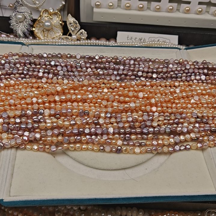 淡水珍珠颈饰银S925镶嵌巴洛克无核