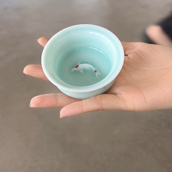 龙泉云间青瓷小米茶器