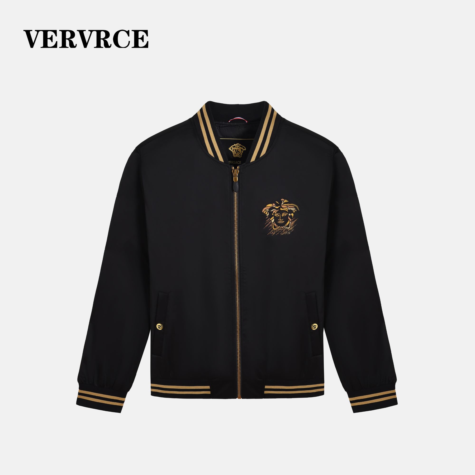 VERVRCE/Perihelion品牌男高级黑金刺绣夹克外套夹克