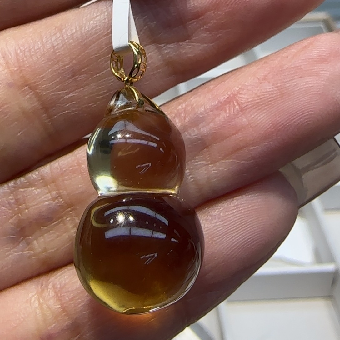 水晶吊坠18K金镶嵌JP37871成