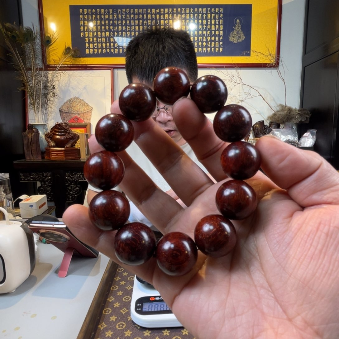 檀香紫檀（小叶紫檀）490号2.0顶泥爆满星二标料