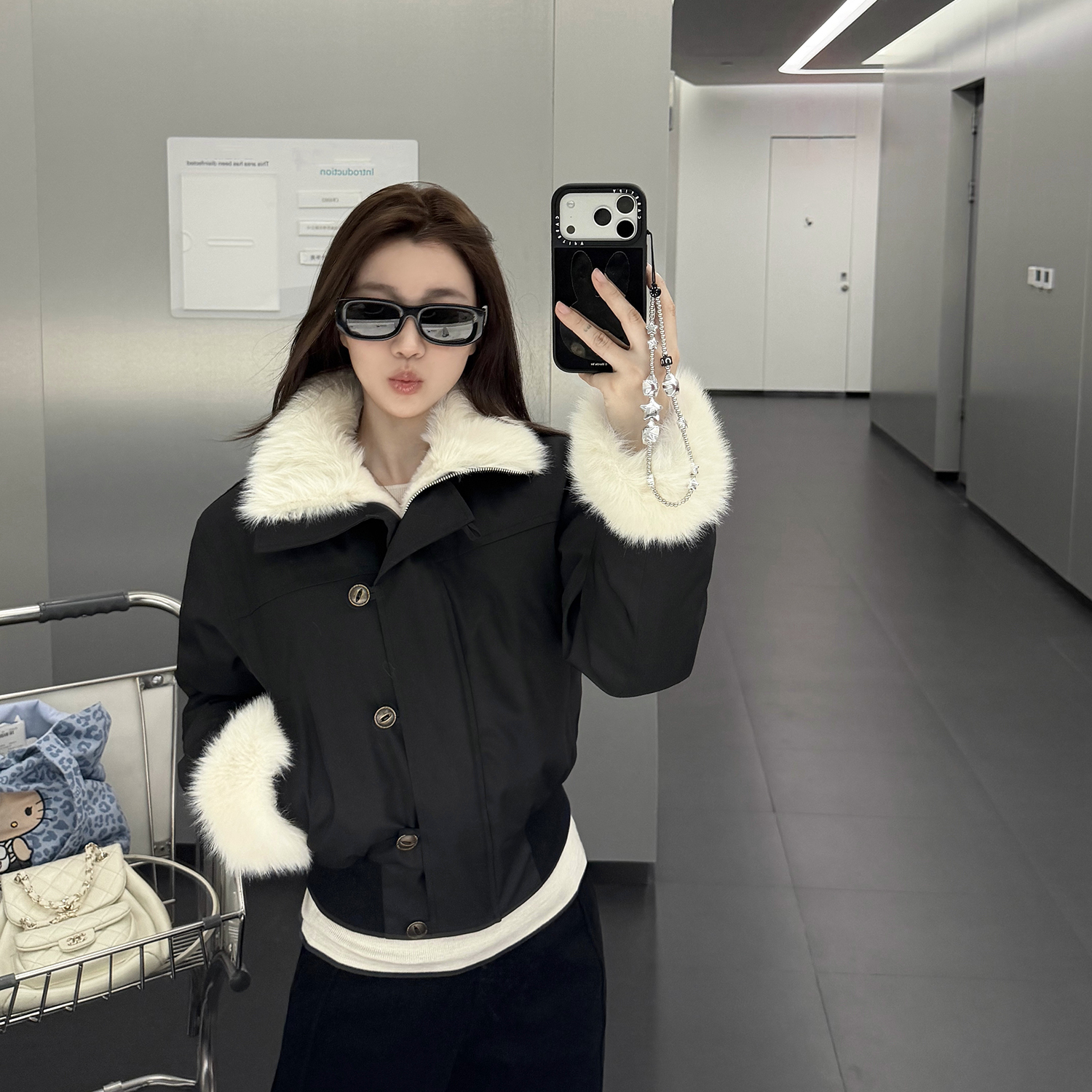 番茄妹妹Tomatosister 户外防风短派克美式复古棉服外套女冬季