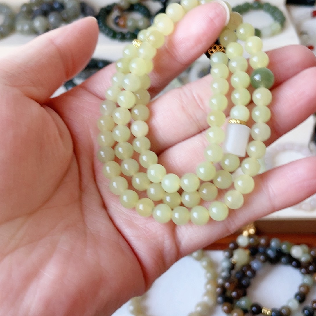 和田玉手串未镶嵌