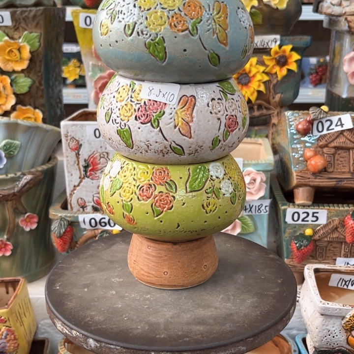 紫砂花盆粗陶材质多肉花盆