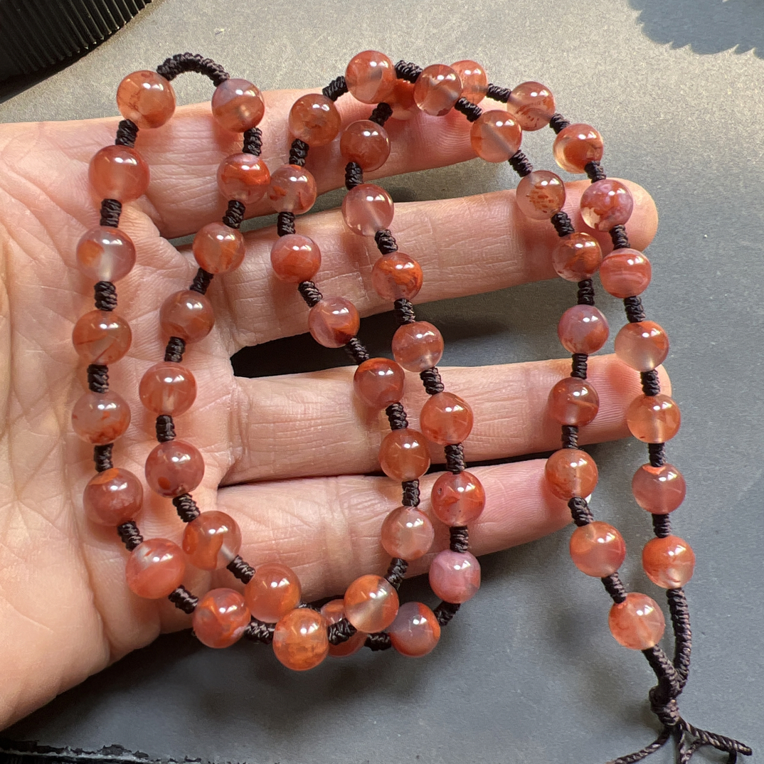 天然四川凉山南红玛瑙挂件链 卡7-8 挂件链