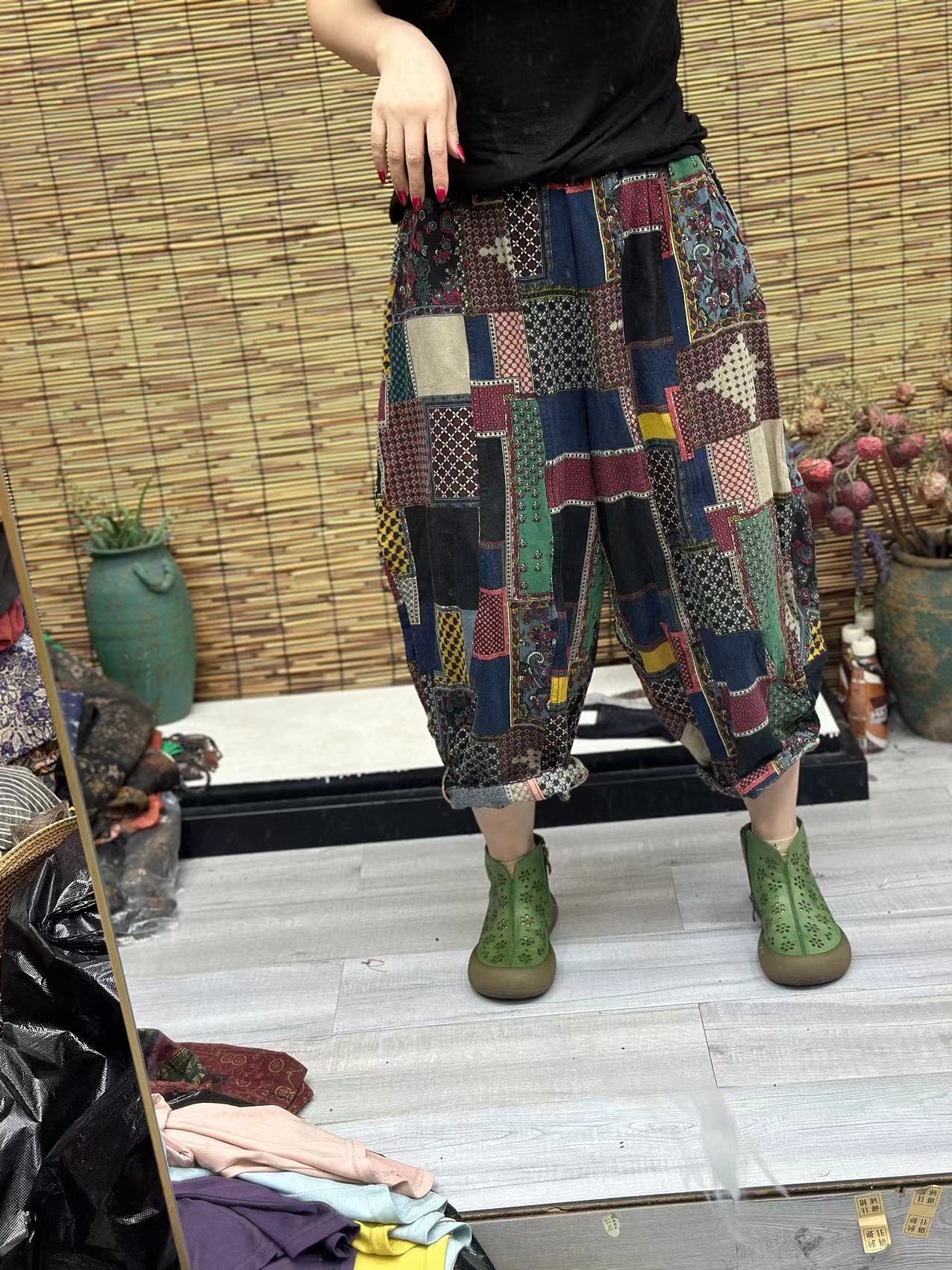 HY   全包边百家布裤