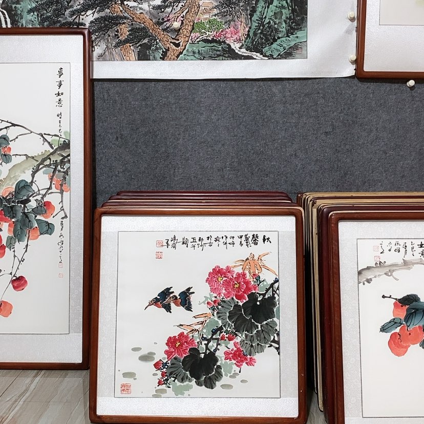 【闪购商品】国画书画作品带框63×63厘米