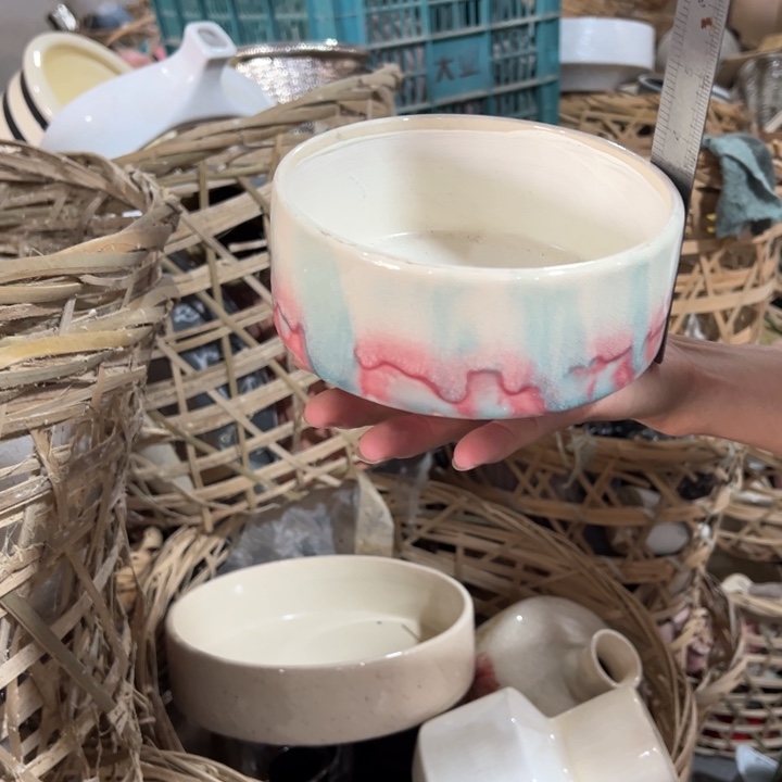 陶瓷花瓶摆件外贸出口（微瑕）高9口15公分