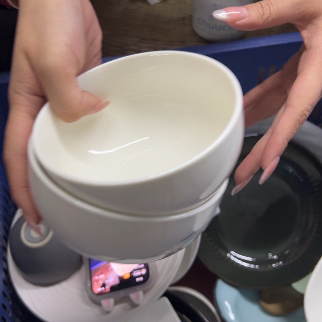 新骨瓷220瑕疵慎拍暖白 5寸碗 2只装