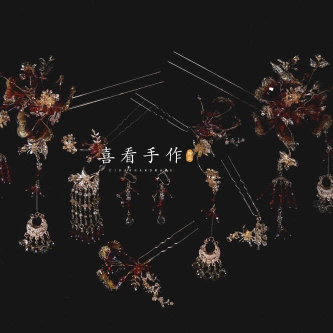 喜看独家HZ1376高级精致古风宫廷新娘头饰➕盒