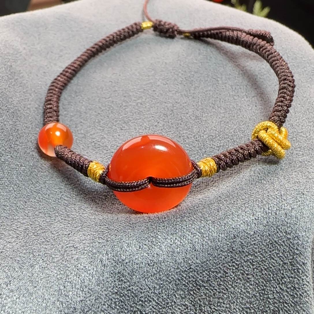 南红玛瑙平安扣未镶嵌