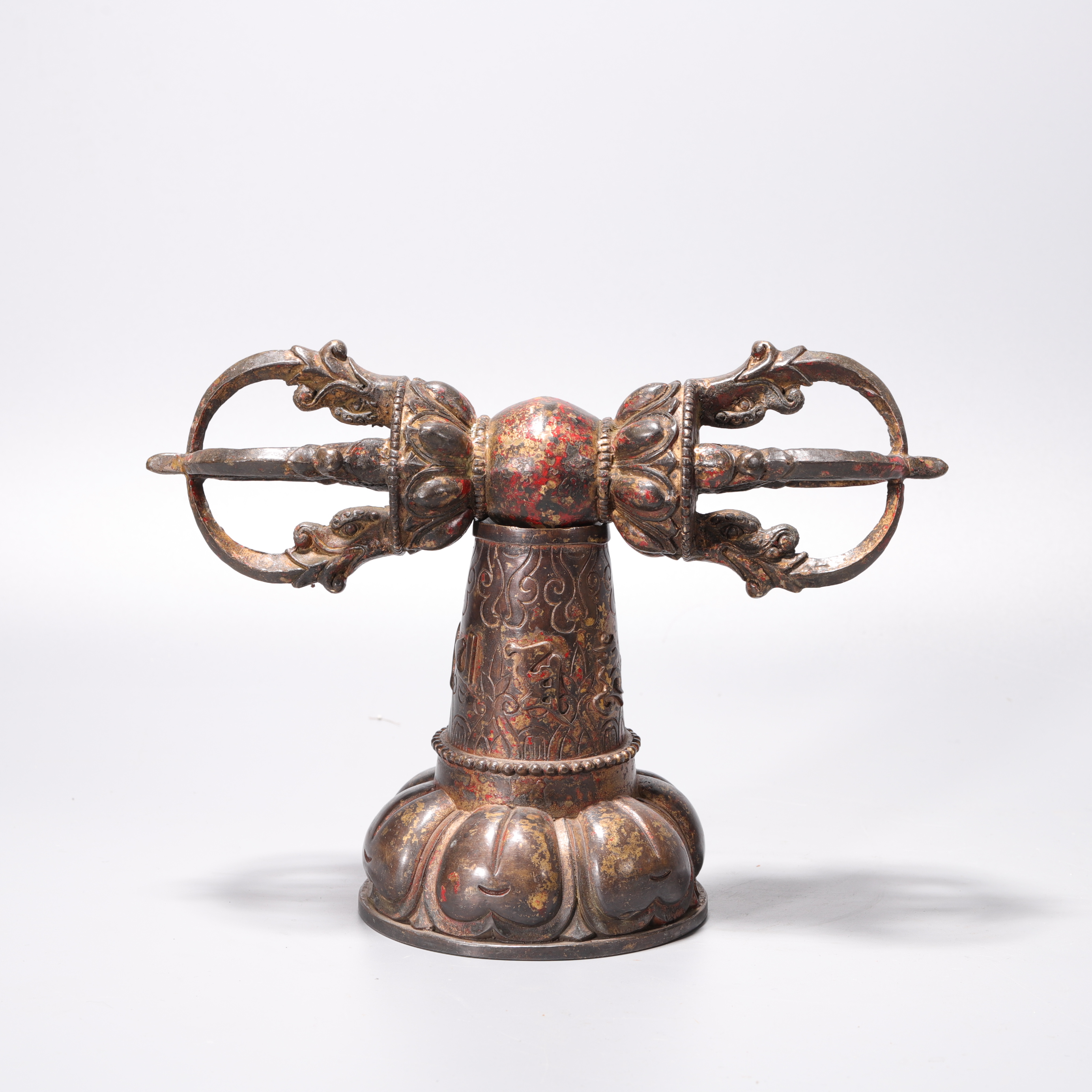 lot9    清代  铜泥金金刚杵 