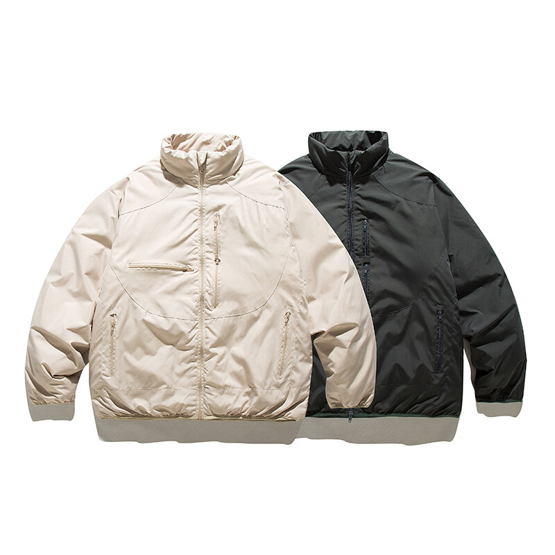 SY013日系立领纯色羽绒服宽松休闲保暖面包服外套