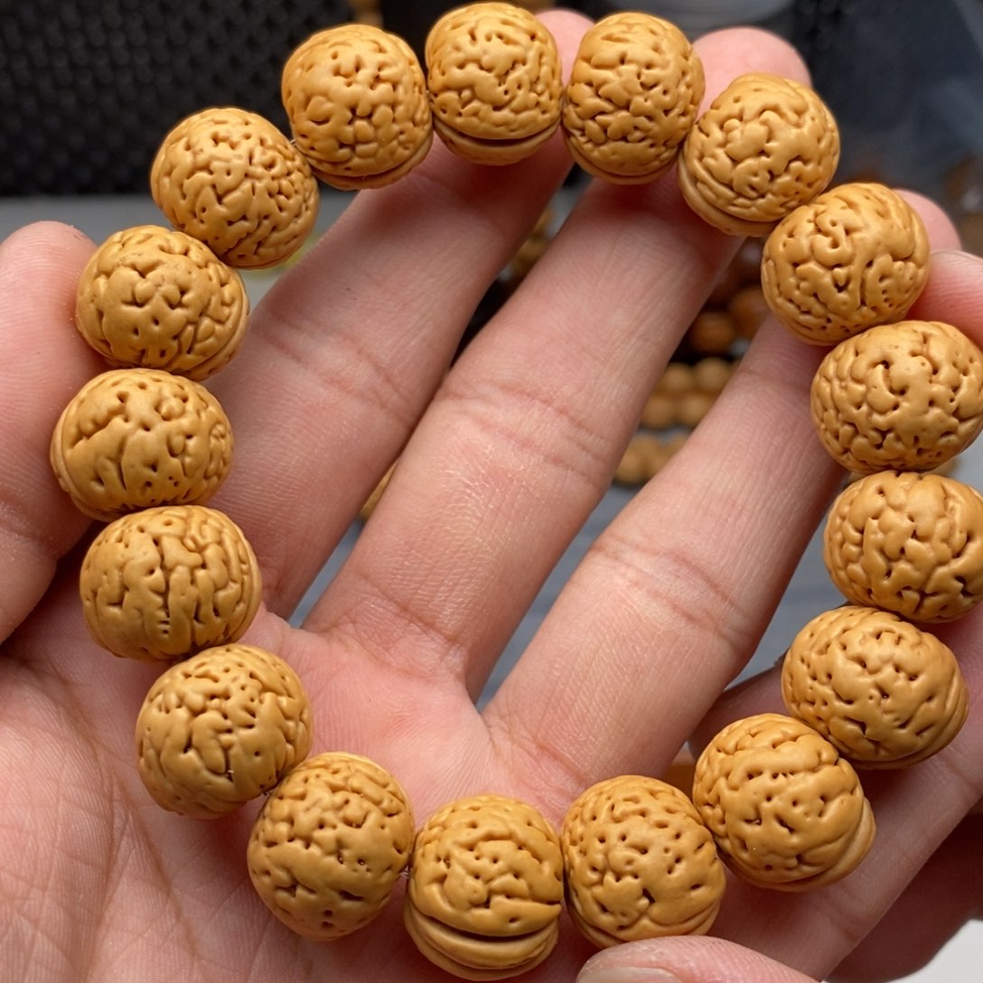 文玩核桃手串野生桃核17肚