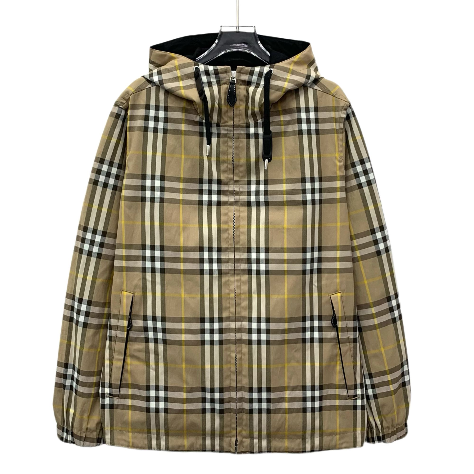 99新 BURBERRY/博柏利  IM0831  经典格纹设计连帽抽绳外套 S码