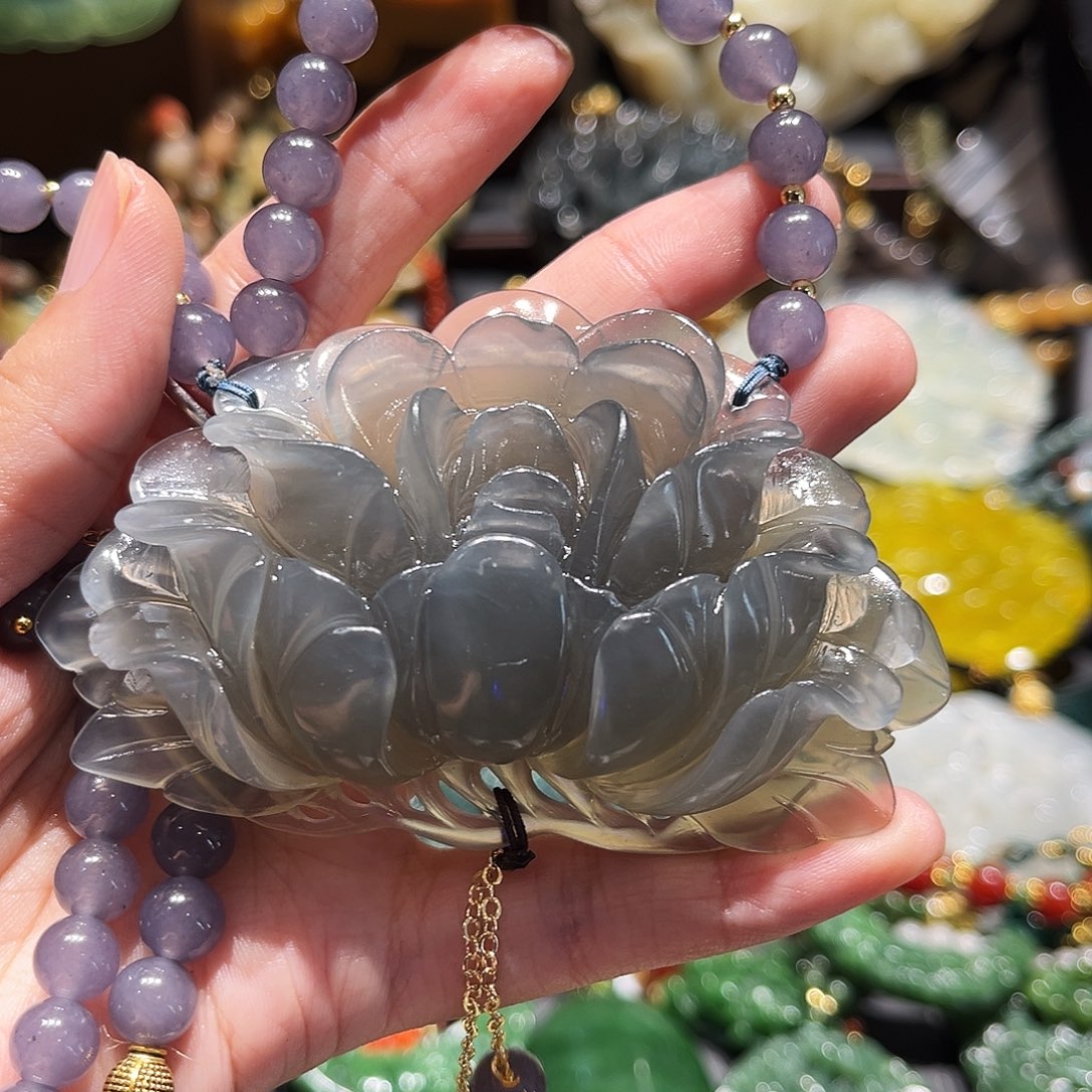 未镶嵌岫玉毛衣链