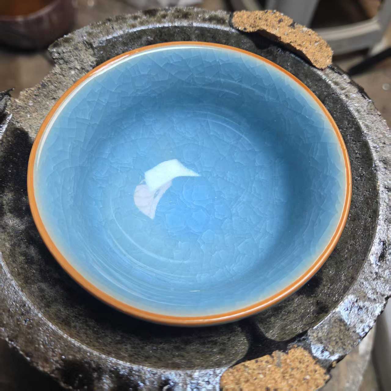 【闪购商品】湖光蓝 金口 冰裂 06