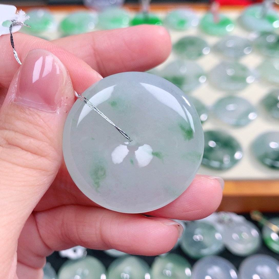 翡翠未镶嵌颈饰天然缅甸翡翠a货34.8/5.8