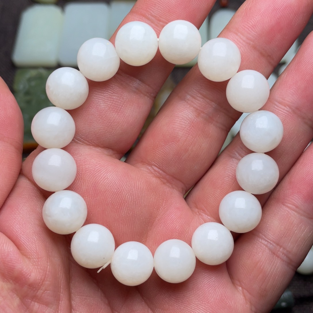和田玉（白玉）手链未镶嵌