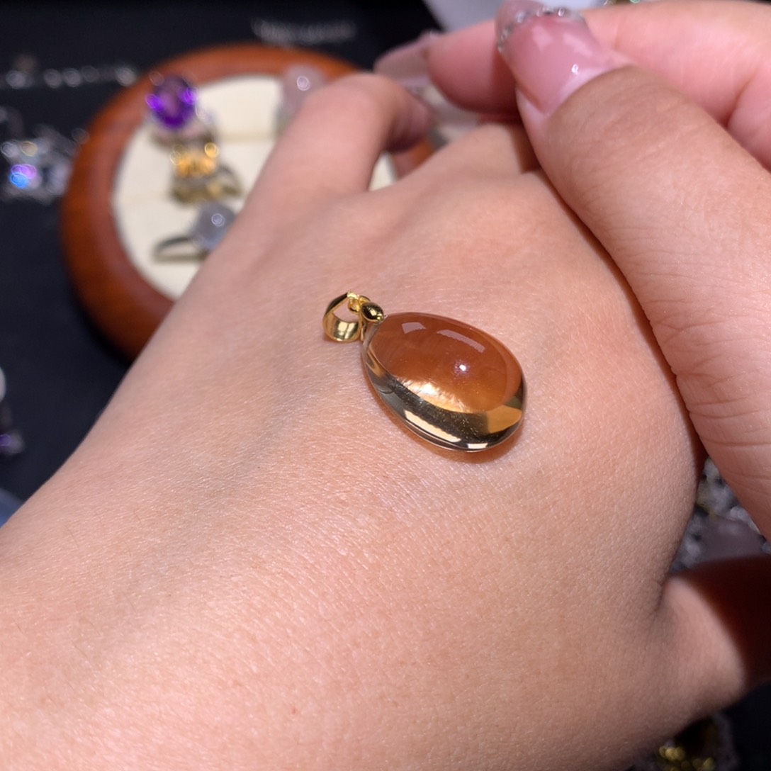 【闪购商品】水晶戒指银S925镶嵌朱*吊坠