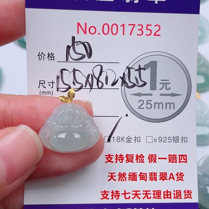 翡翠未镶嵌吊坠(不含链)