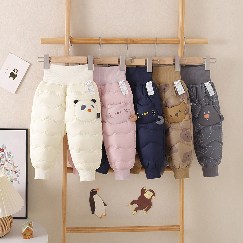 宝宝儿童羽绒裤男童女童外穿轻薄冬季加厚中小童婴儿休闲保暖裤子