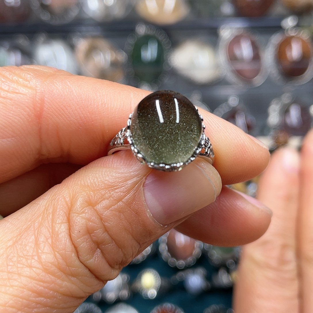 【闪购商品】水晶珠宝半成品银S925镶嵌戒指