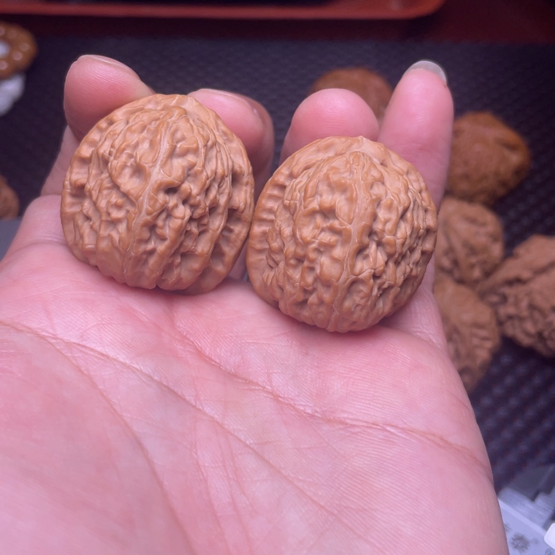 文玩核桃把件全品白狮子33尺