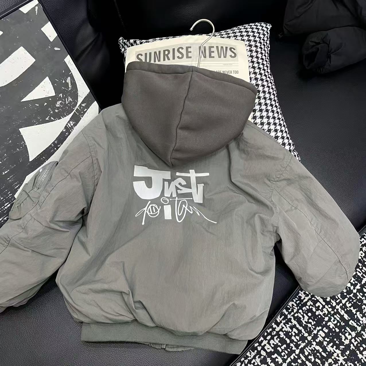 2025男童儿童飞行夹克加厚帅气韩版